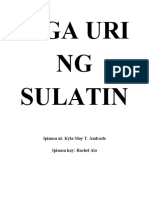 Mga Uri NG Sulatin: Ipinasa Ni: Kyla May T. Andrade Ipinasa Kay: Rachel Alo