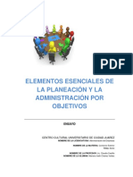 Elementos Esenciales de La Planeación y La Administración Por Objetivos