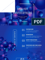 Test For Hydrocarbons: Laboratory Activity CHEM 525