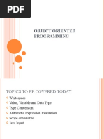 Object Oriented Programming