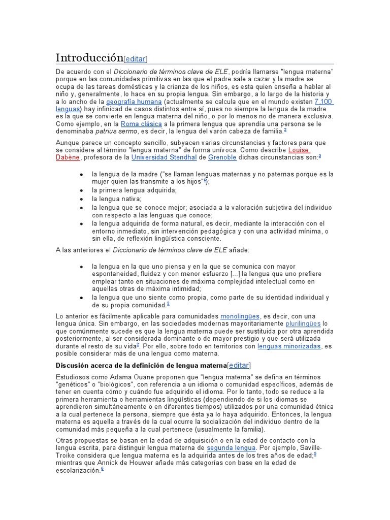 Lengua Materna | PDF | Primer idioma | La naturaleza humana