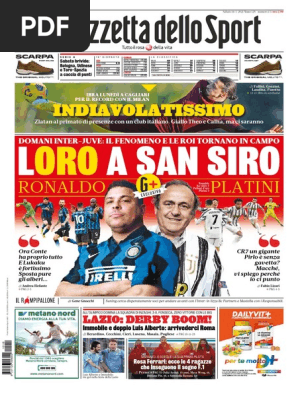 Gazzetta Dello Sport Originale 26 Septembre 1976 - Italie-Yougoslavie 3-0 - Buts Bettega