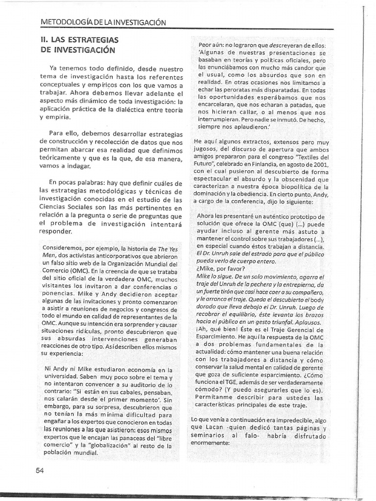 The Yes Men Metodologia El Otro PDF