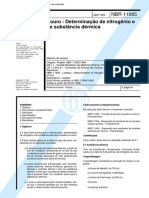 NBR 11065 - Couro - Determinacao de Nitrogenio E de Substancia Dermica