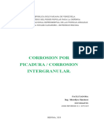 CORROSION POR PICADURA - CORROSION INTERGRANULAR. Jose Reveron