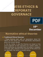 Business Ethics and Corporate Governance: Normative Theories and Management