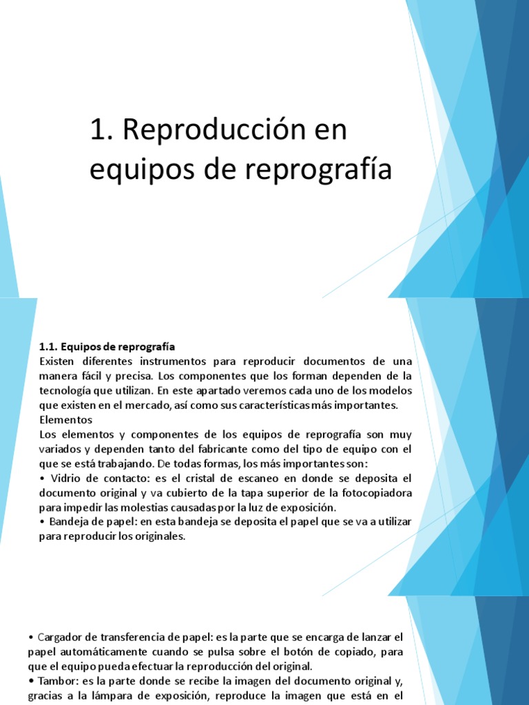 Equipos y Mantenimiento en Reprografía | PDF | Impresora (Computación ...