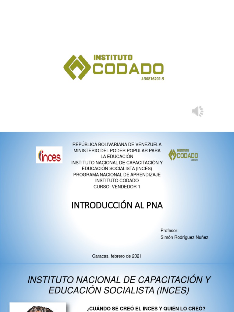 Introducción al Programa Nacional de Aprendizaje | PDF | Venezuela ...