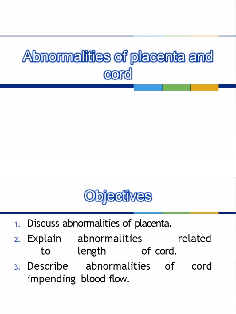 Abnormalities of Placenta and Cord | PDF | Placenta | Childbirth