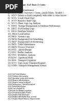 Various Important SAP Basis T Codes