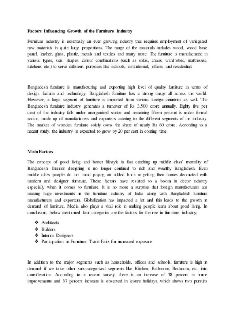 Furniture Industry of Bangladesh PDF