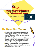 Rizal's Early Education in Calamba and Binan