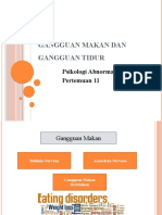 Gangguan Makan Dan Gangguan Tidur