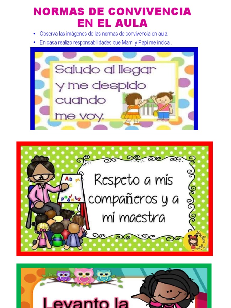 Normas de Convivencia en el Aula | PDF | Artes del Lenguaje y Comunicación