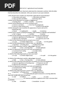 DIAGNOSTIC ASSESSMENT IN TLE 7 Agricultural Crop Production Senen