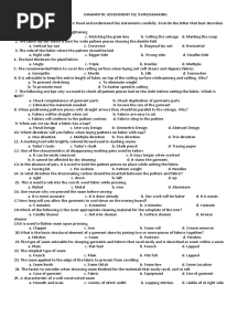 Diagnostic Test Tle 9 Dressmaking-Senen