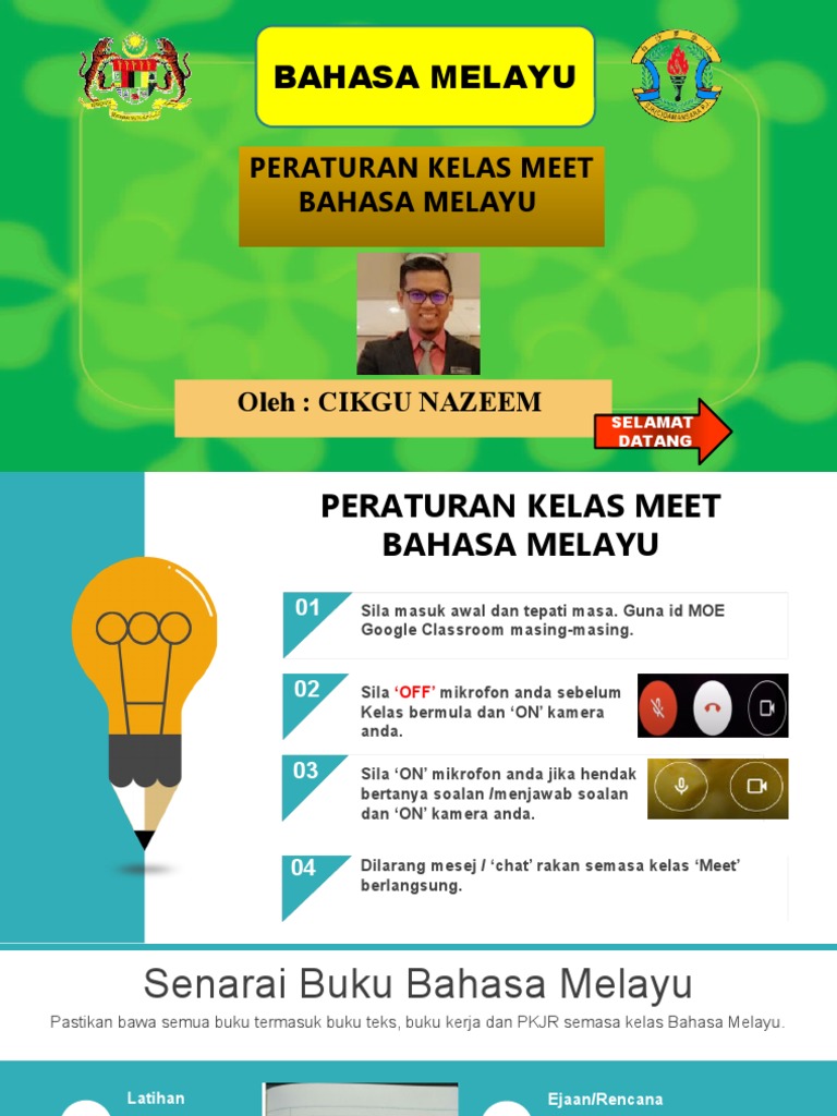 Peraturan Kelas Meet Bahasa Melayu Pdf