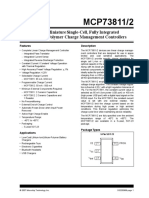 Simple, Miniature Single-Cell, Fully Integrated Li-Ion / Li-Polymer Charge Management Controllers