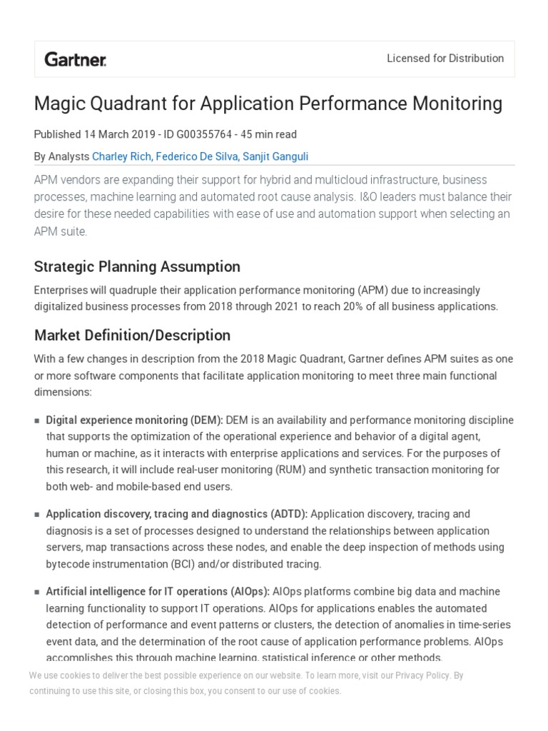 Gartner APM MQ PDF Software As A Service Microsoft Azure