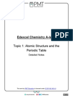 Detailed Notes Topic 1 Atomic Structure and The Periodic Table Edexcel Chemistry A Level