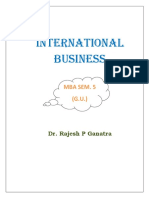 International Business Reading Material - DR Rajesh P Ganatra