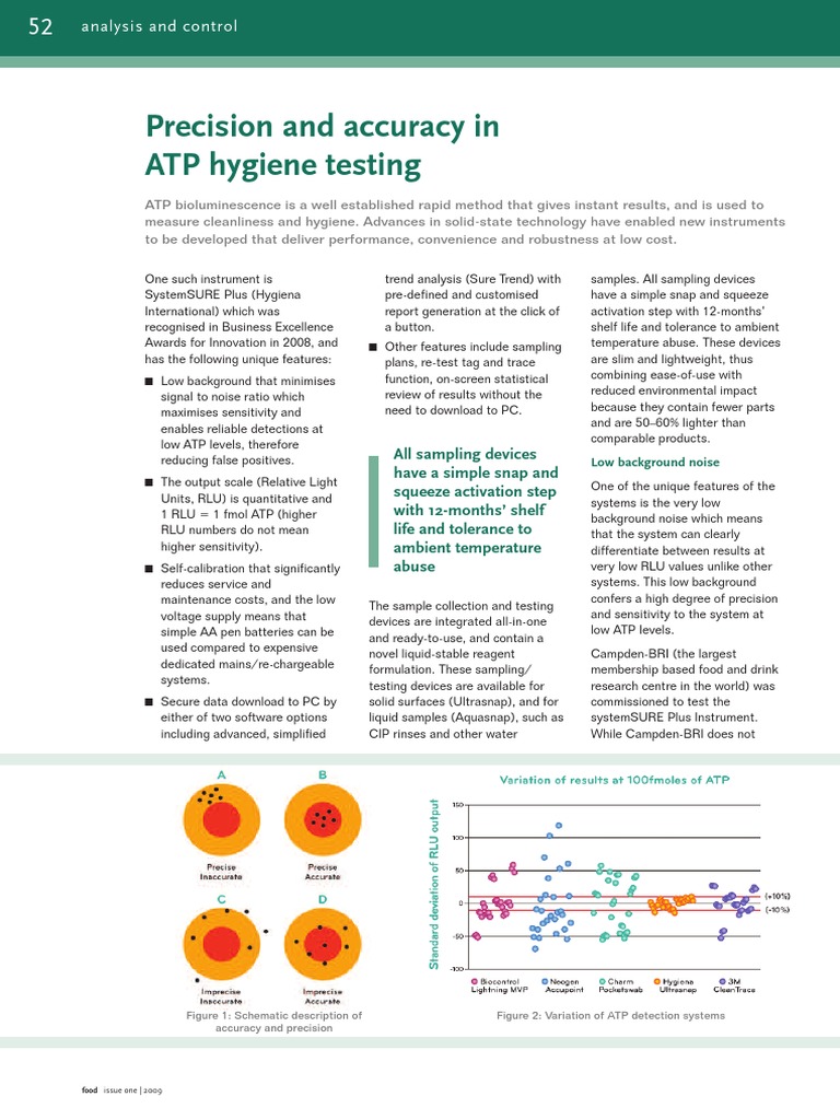 Precision and Accuracy in ATP Hygiene Testing PDF Sensitivity And