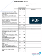 Standard Assessment Checklist