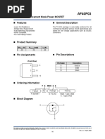 Features General Description: P-Channel Enhancement Mode Power MOSFET