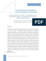 Indicadores de Adherencia Al Tratamiento Antiretroviral de Una Población Mexicana VIH