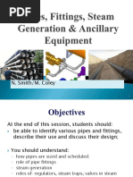 Lecture 1 - Pipe Pipe Fittings and Steam Generation