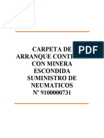 Carpeta de Arranque Contrato Con Minera Escondida Suministro de Neumaticos