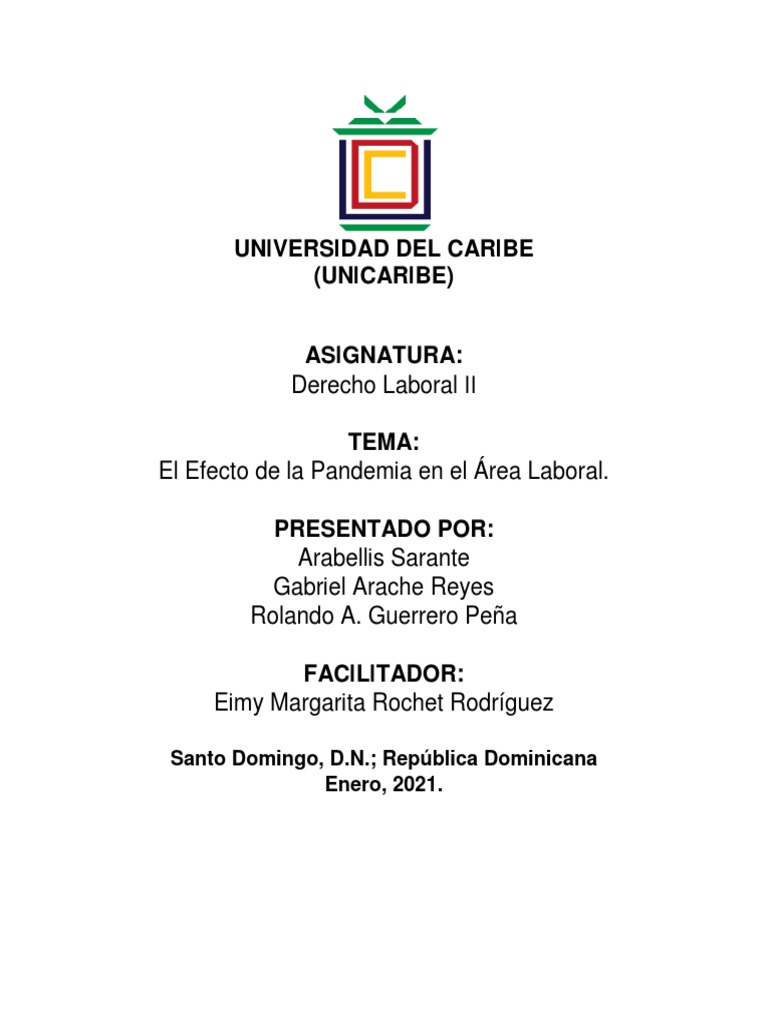 El efecto de la pandemіa en el área laboral | PDF | Desempleo ...