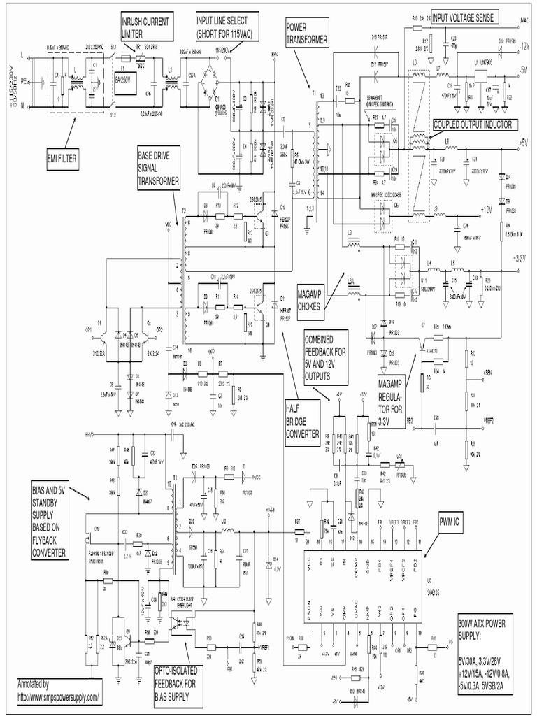 ATX Power Supply Schematic
