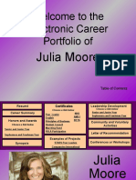 Welcome To The Electronic Career Portfolio Of: Julia Moore