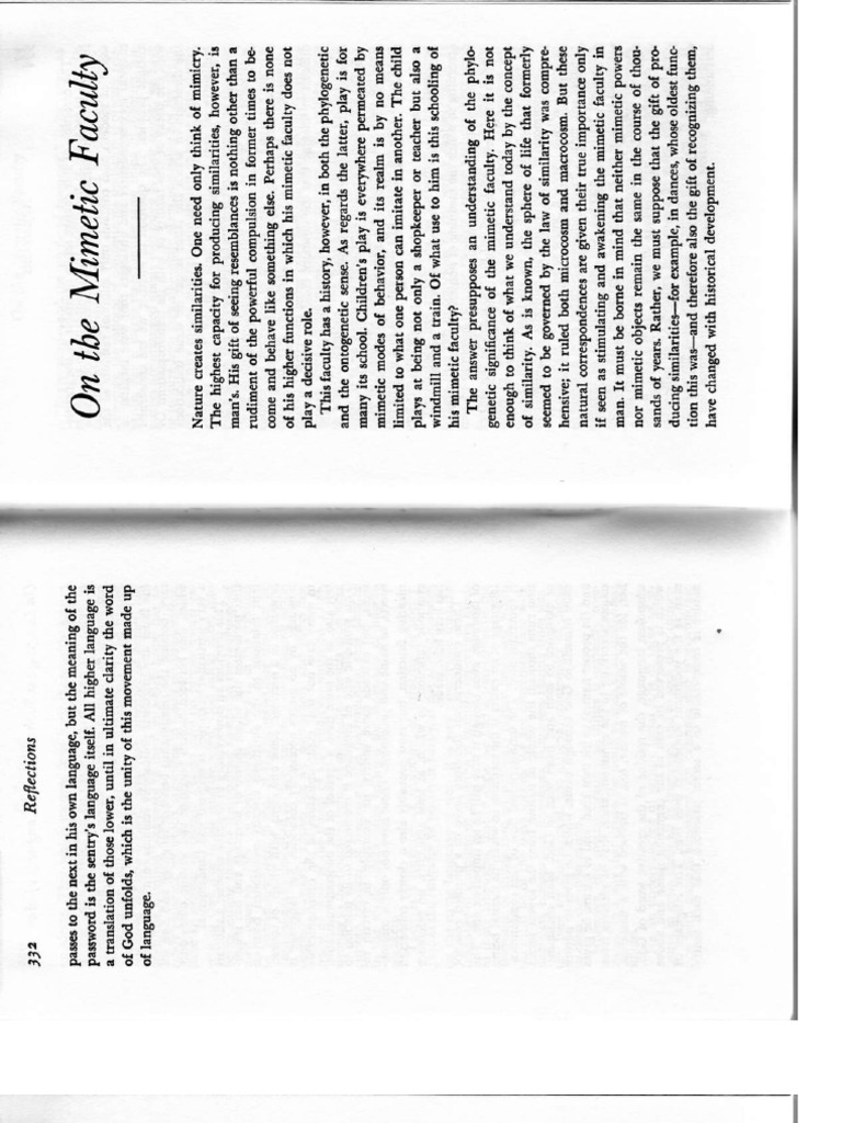Benjamin Mimetic Faculty PDF