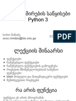 პროგრამირების საწყისები Python 3: სოსო ნინიძე soso.ninidze@btu.edu.ge V ლექცია