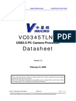 VC0345TLNA Datasheet: USB2.0 PC Camera Processor