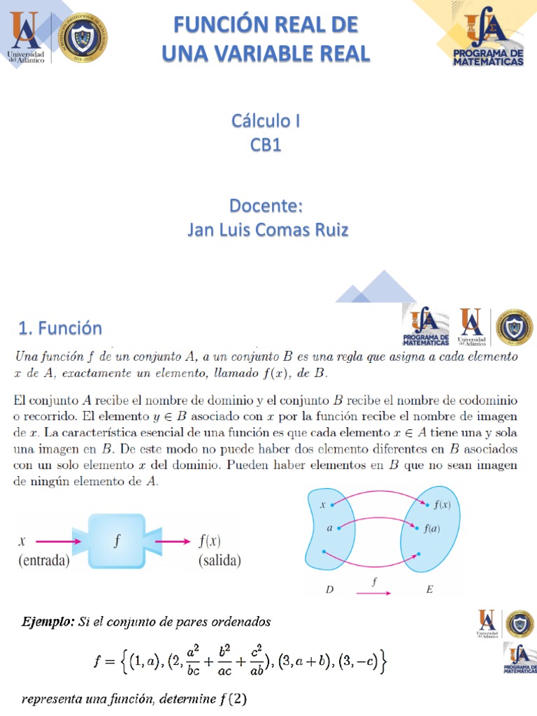 Funciones Reales de Variable Real en Cálculo | PDF