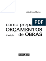 Livro Como Preparar ORÇAMENTOS. de OBRAS. Aldo Dórea Mattos. 3 Edição