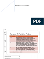 Portfolio Rubric Example for Teacher Education Students