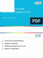 Entry Level Life SkillsLaunch and Support Event - Tuesday 12th September 2017