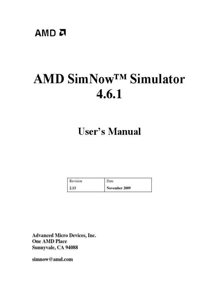 SimNowUsersManual4 6 2 | PDF | Advanced Micro Devices | Command Line ...