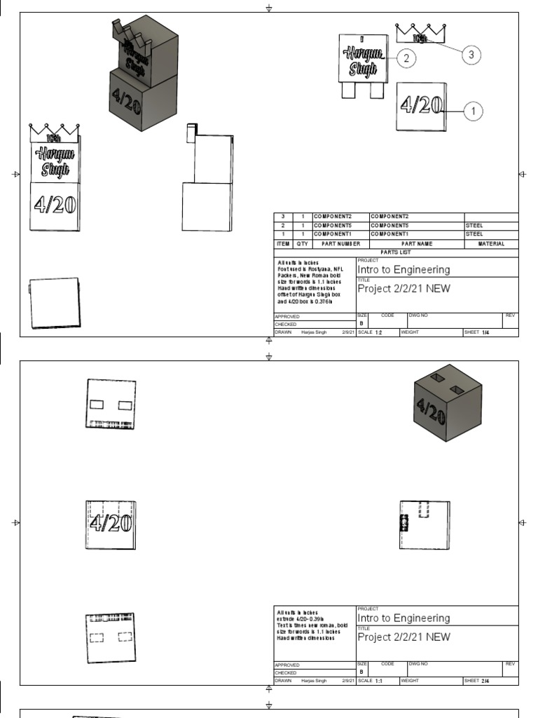 Assembly Design Project Drawing v0 | PDF