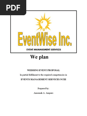 EventWise  Wedding Event Proposal