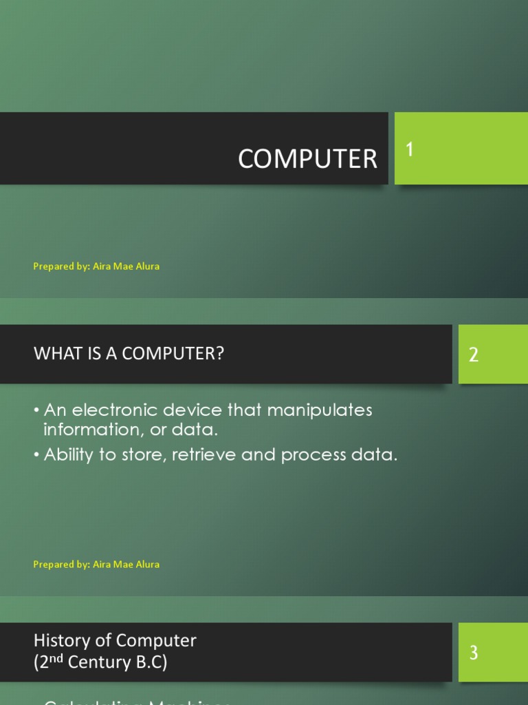 History and Basics of Computers | PDF | Computing | Computer Science