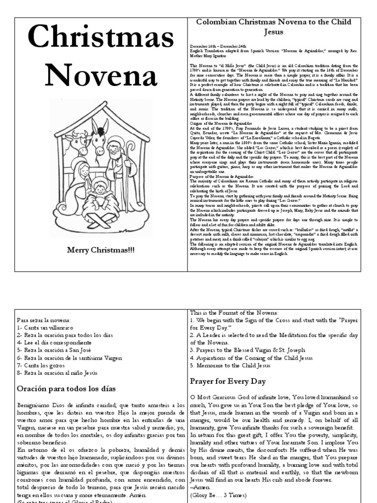 Novena De Aguinaldos 1 Pdf Religious Behaviour And Experience