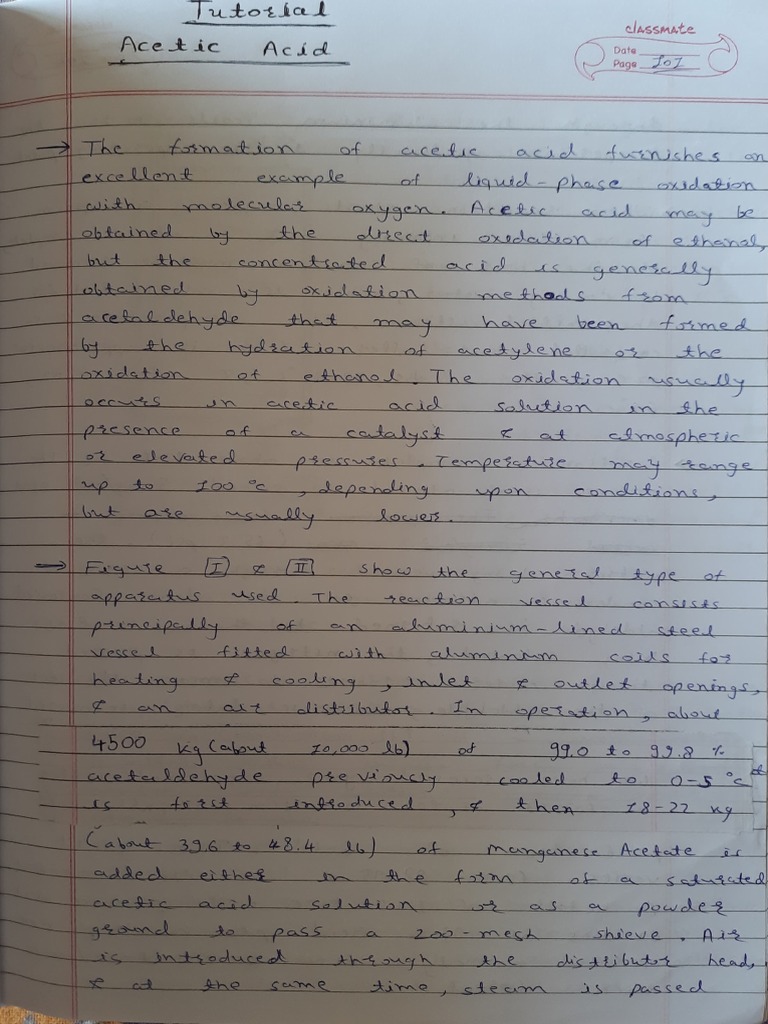 (Acetic Acid) Manufacturing Process PDF