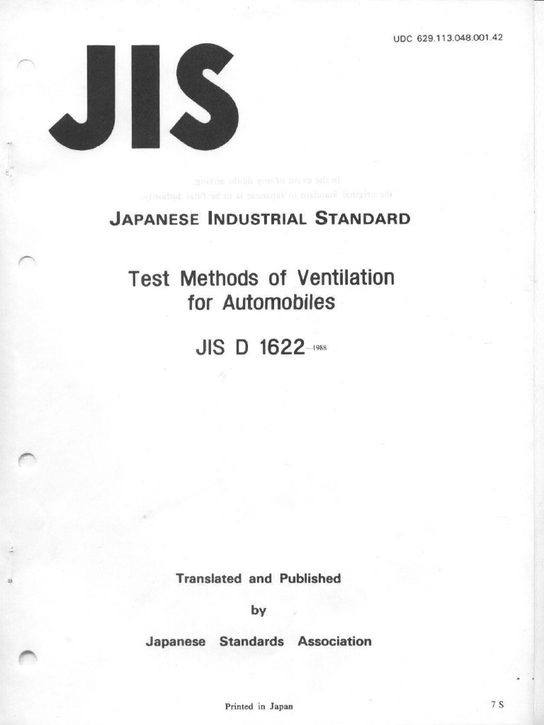 Jis D1622 | PDF