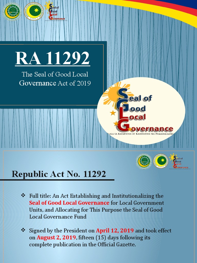 The Seal of Good Local Act of 2019: Governance | PDF | Preventive ...