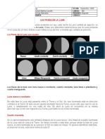 Fases de La Luna Grado 4 y Movimientos de La Tierra